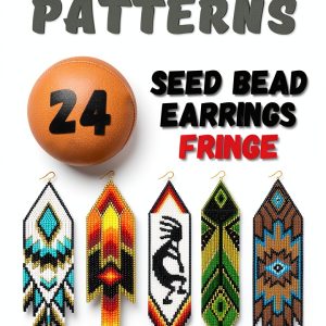 Brick Stitch Earrings Patterns Book 8 CraftyKids Print Replica Guide-0