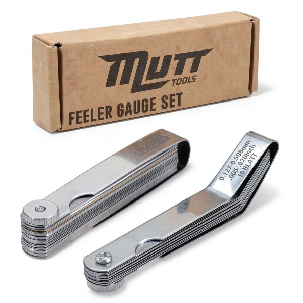 Feeler Gauge Set American Mutt Tools 32 Blade Metric Inch Kit-0