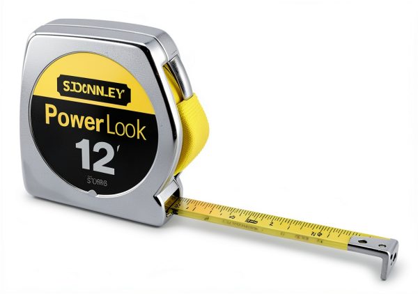 STANLEY 33-312 Yellow 12ft Metal Tape Measure with Slide Lock-0