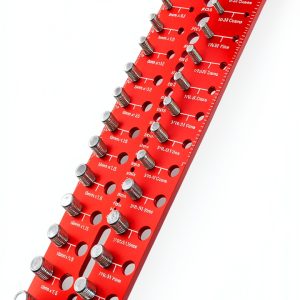 Manalete 30-Size Nut and Bolt Thread Checker Red CNC Aluminum Gauge-0