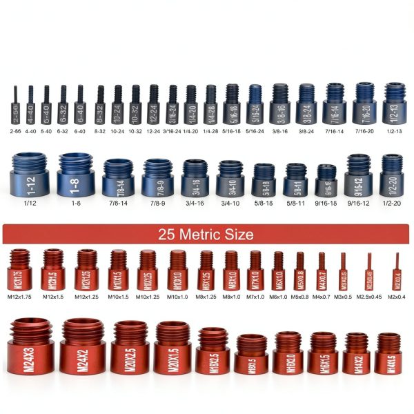 Manalete 55-Inch Thread Checker Kit – 30 SAE & 25 Metric Gauges,-2