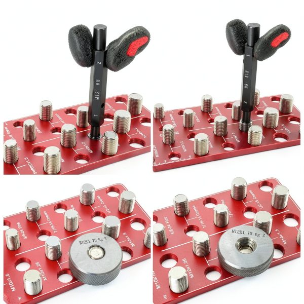 Thread Checker JoblikeBrez CNC Machined Red Thread Gauge 30 Sizes-1