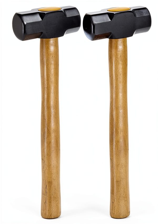 HARFINGTON 2pcs Engineers Hammer 2 Lb Powerful Strike Double Flat Face Sledge Forging Hammer with Comfortable Grip for Home Improvement General Repair Woodworking, Black Yellow-0