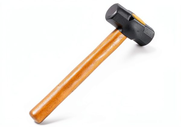 HARFINGTON 2pcs Engineers Hammer 2 Lb Powerful Strike Double Flat Face Sledge Forging Hammer with Comfortable Grip for Home Improvement General Repair Woodworking, Black Yellow-2