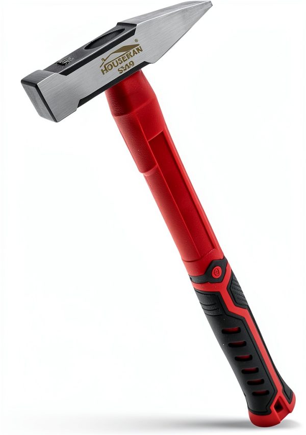Engineer Hammer, Sheet Metal Hammer 400g, Cross Peen Hammer With Non-slip Rubber Grip For Construction, Gardening, Home Improvement-0