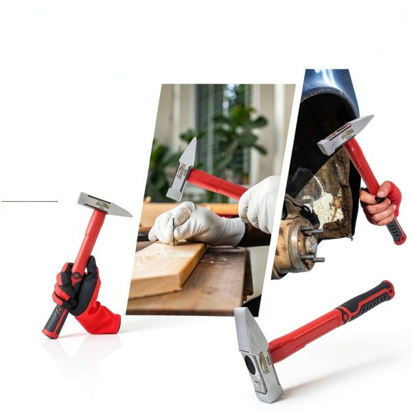 Engineer Hammer, Sheet Metal Hammer 400g, Cross Peen Hammer With Non-slip Rubber Grip For Construction, Gardening, Home Improvement-5